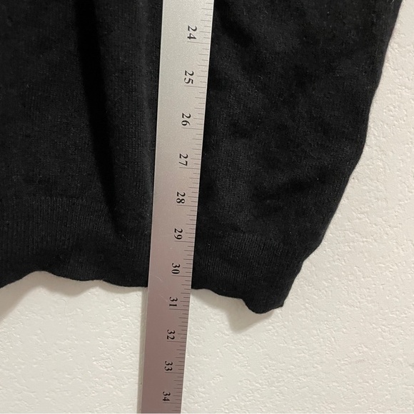 Lands’ End Cashmere Sweater Polo Black Long Sleeve Mens XL 46 - 48 - Picture 6 of 9